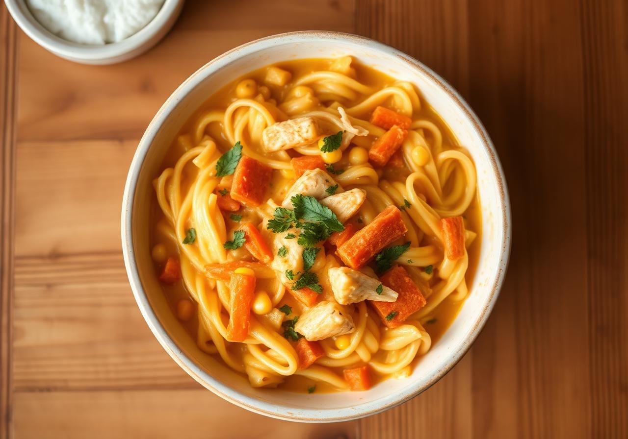 Macarrão ao curry suave